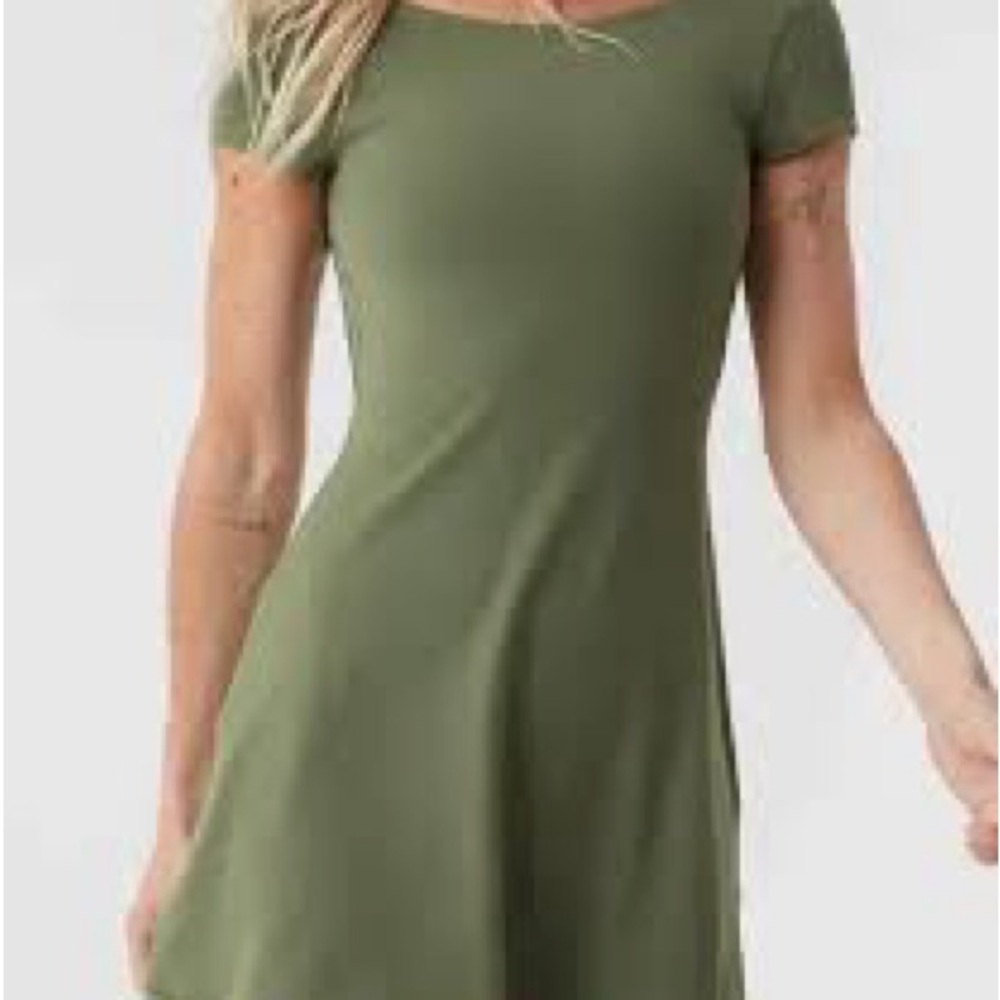 Aerie Offline Real Me Xtra Back Me Up Dress L Green